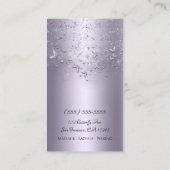 Lilac Shimmer Glitzer Sparkle Flutter Butterfly Visitenkarte (Rückseite)