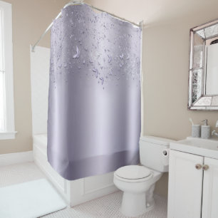 Lilac Shimmer Sparkle Flutter Butterfly Duschvorhang