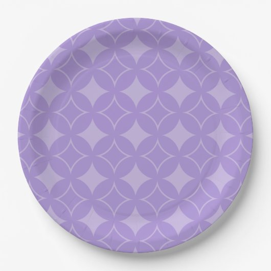 Lilac Shippo Muster Pappteller (Vorderseite)