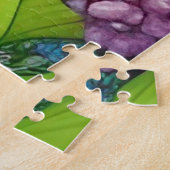 Lilac Siamese cat in Lilac Blume auf Aquamarinen Puzzle (Seite)