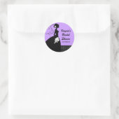 Lilac Silhouette Bride Brautparty Sticker (Tasche)