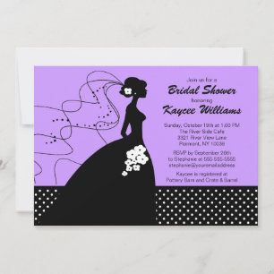 Lilac Silhouette Bridge Brautparty Einladung