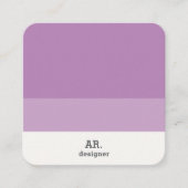 Lilac Simple Designer Business Card Quadratische Visitenkarte (Vorderseite)