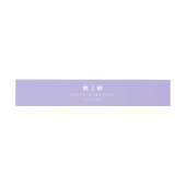 Lilac Simple Minimal Monogram Wedding Einladung Einladungsbanderole (Flach)
