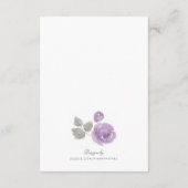 Lilac Simple Wedding Insert Card (Rückseite)