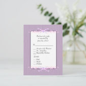 Lilac Simplicity UAWG mit Entree RSVP Karte (Stehend Vorderseite)