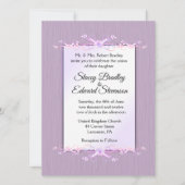 Lilac Simplizität Traditionelle Einladung zur Hoch (Vorderseite)