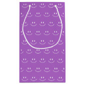 Lilac Smile Pattern Geschenktasche Kleine Geschenktüte (Rückseite)