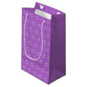 Lilac Smile Pattern Geschenktasche Kleine Geschenktüte (Vorderseite Schrägansicht)