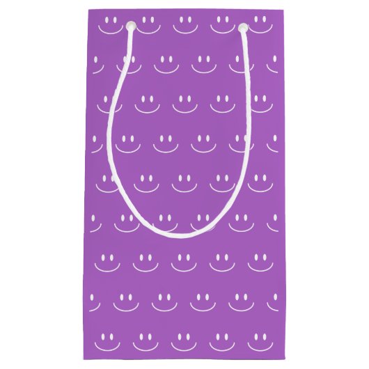 Lilac Smile Pattern Geschenktasche Kleine Geschenktüte (Vorderseite)