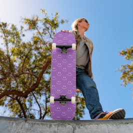 Lilac Smile Pattern Skateboard