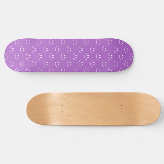 Lilac Smile Pattern Skateboard (Horizontal)