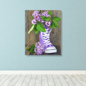 Lilac Sneakers Leinwanddruck (Insitu (Holzboden))