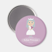 Lilac Sober Princess Magnet (Vorderseite/Rückseite)