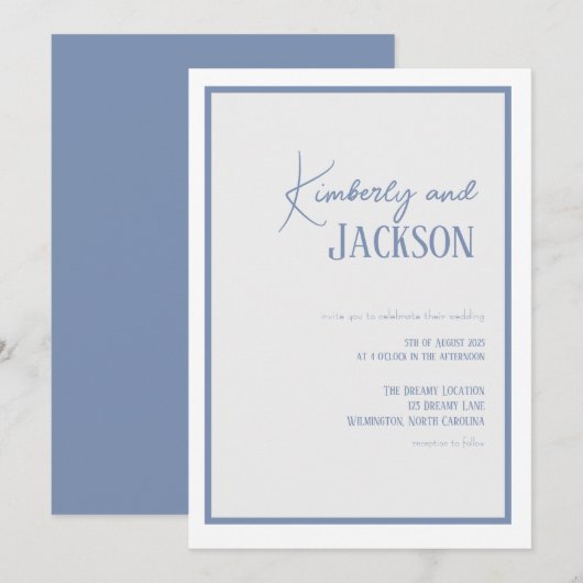 Lilac Soft Simple Spring Wedding Einladung (Vorne/Hinten)