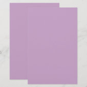 Lilac Solid Color Briefpapier (Vorne/Hinten)