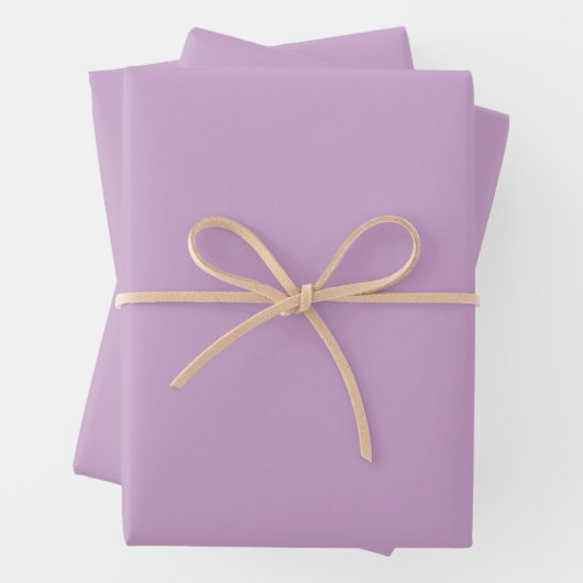 Lilac Solid Color Geschenkpapier Set (Beispiel)