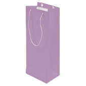 Lilac Solid Color Geschenktüte Für Weinflaschen (Rückseite Schrägansicht)