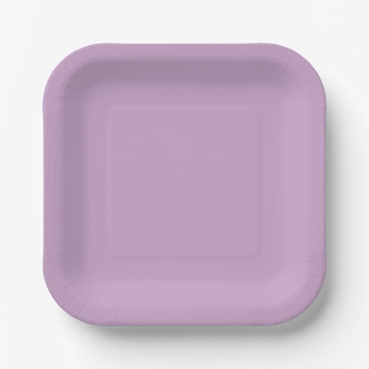Lilac Solid Color Pappteller (Vorderseite)
