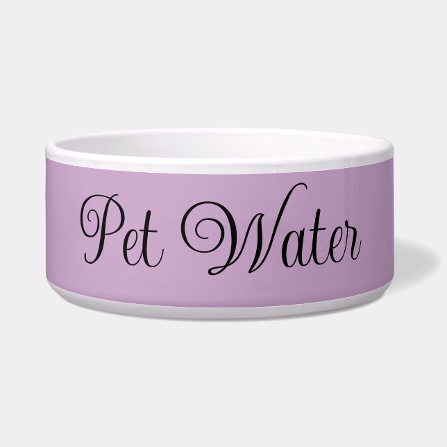 Lilac Solid Color Pet Water Napf (Vorderseite)