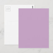 Lilac Solid Color Postkarte (Vorne/Hinten)