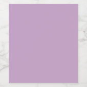 Lilac Solid Color Weinetikett (Einzelnes Label)