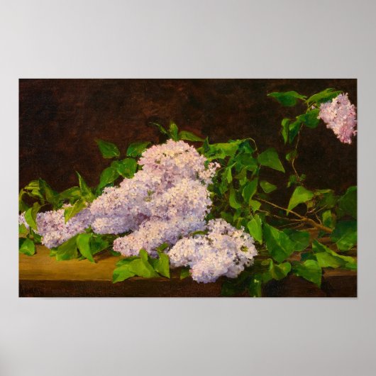 Lilac Spray, 1890 von Albert Anker Poster (Vorne)