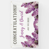 Lilac Spring Garden Hanging Wedding Banner (Vertikal)