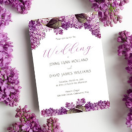 Lilac Spring Garden Wedding Einladung