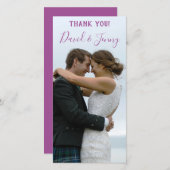 Lilac Spring Garden Wedding Foto Dankeskarte (Vorne/Hinten)