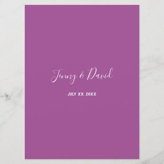 Lilac Spring Garden Wedding Menükarte (Rückseite)