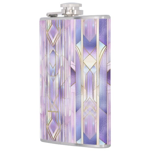 Lilac Stains Glas Elegance Flachmann (Links)