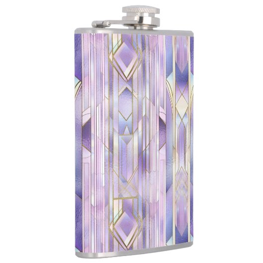 Lilac Stains Glas Elegance Flachmann (Rechts)