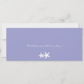 Lilac Starfish Mexico Boarding Pass Wedding Einladung (Rückseite)