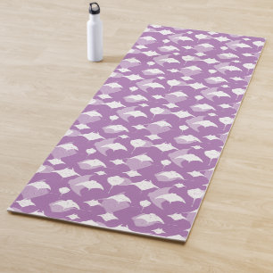 Lilac Stingray Manta Rays Ocean Themed Yogamatte