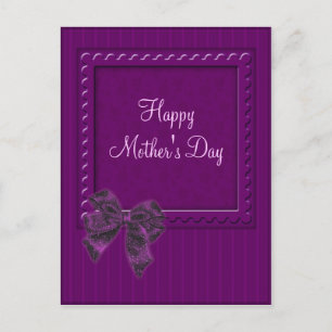 Lilac Stipes und das Tagesdesign der Mutter Postkarte