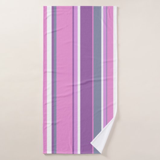 Lilac Streifen Badehandtuch (Badehandtuch)