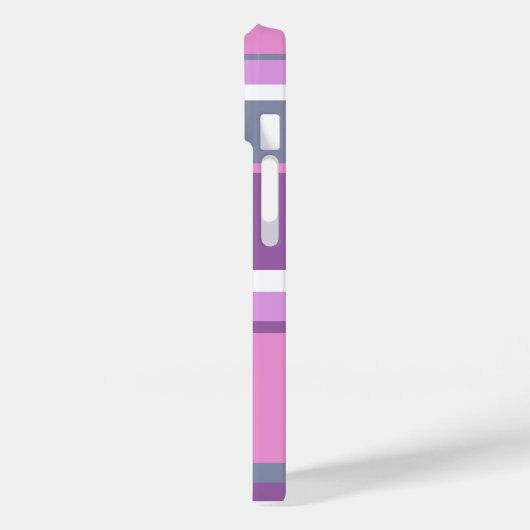 Lilac Streifen Case-Mate iPhone Hülle (Rückseite / Links)
