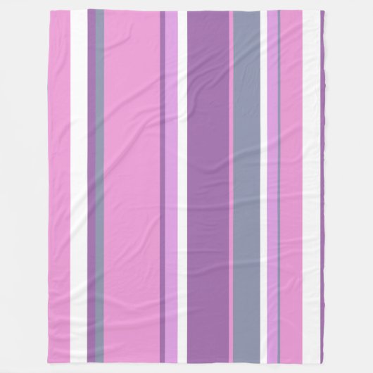 Lilac Streifen Fleecedecke (Vorderseite)