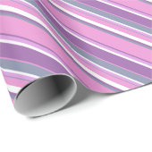 Lilac Streifen Geschenkpapier (Rolleneckpunkt)