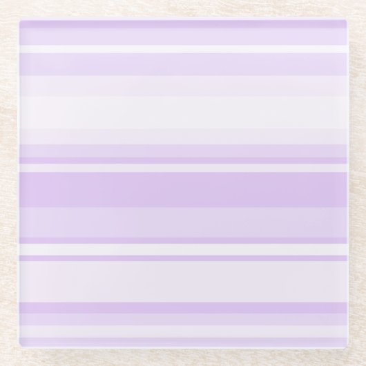 Lilac Streifen Glasuntersetzer (Vorderseite)