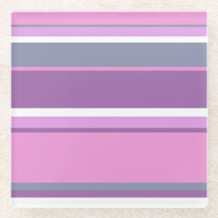 Lilac Streifen Glasuntersetzer