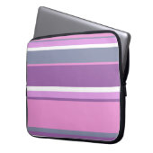 Lilac Streifen Laptopschutzhülle (Vorderseite Links)