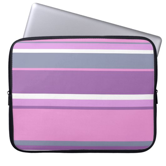 Lilac Streifen Laptopschutzhülle (Vorderseite)