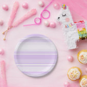 Lilac Streifen Pappteller (Party)