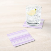 Lilac Streifen Rechteckiger Pappuntersetzer (Vor Ort)