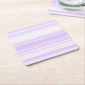 Lilac Streifen Rechteckiger Pappuntersetzer (angewinkelt)
