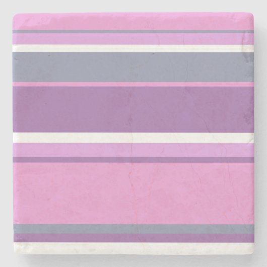 Lilac Streifen Steinuntersetzer (Vorderseite)