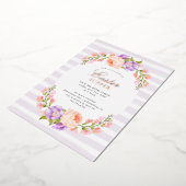 Lilac Strip and Bloom Oaster Supper Party Folieneinladung (Gedreht)