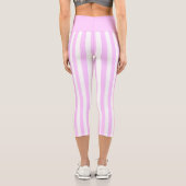 Lilac Strip Hochwaisted Capris (Rückseite)